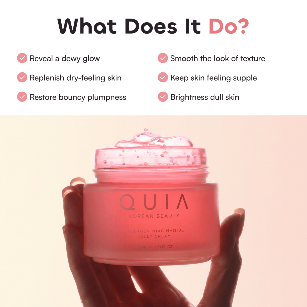 QUIA Collagen + Niacinamide Jelly Cream - Quia Korean Beauty