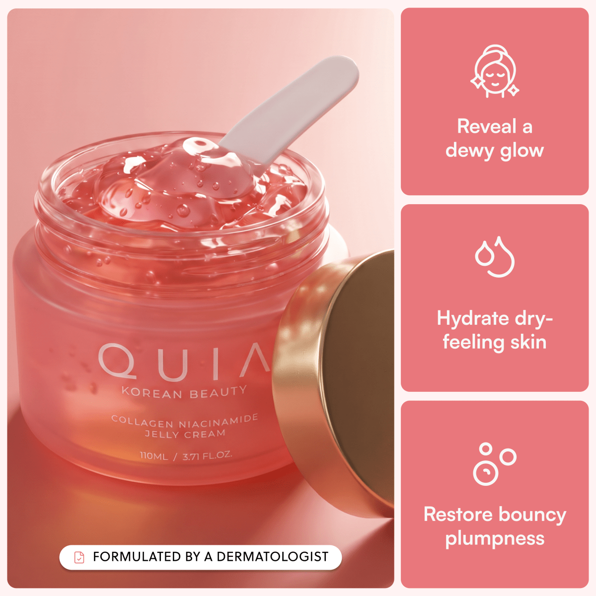 QUIA Collagen + Niacinamide Jelly Cream - Quia Korean Beauty